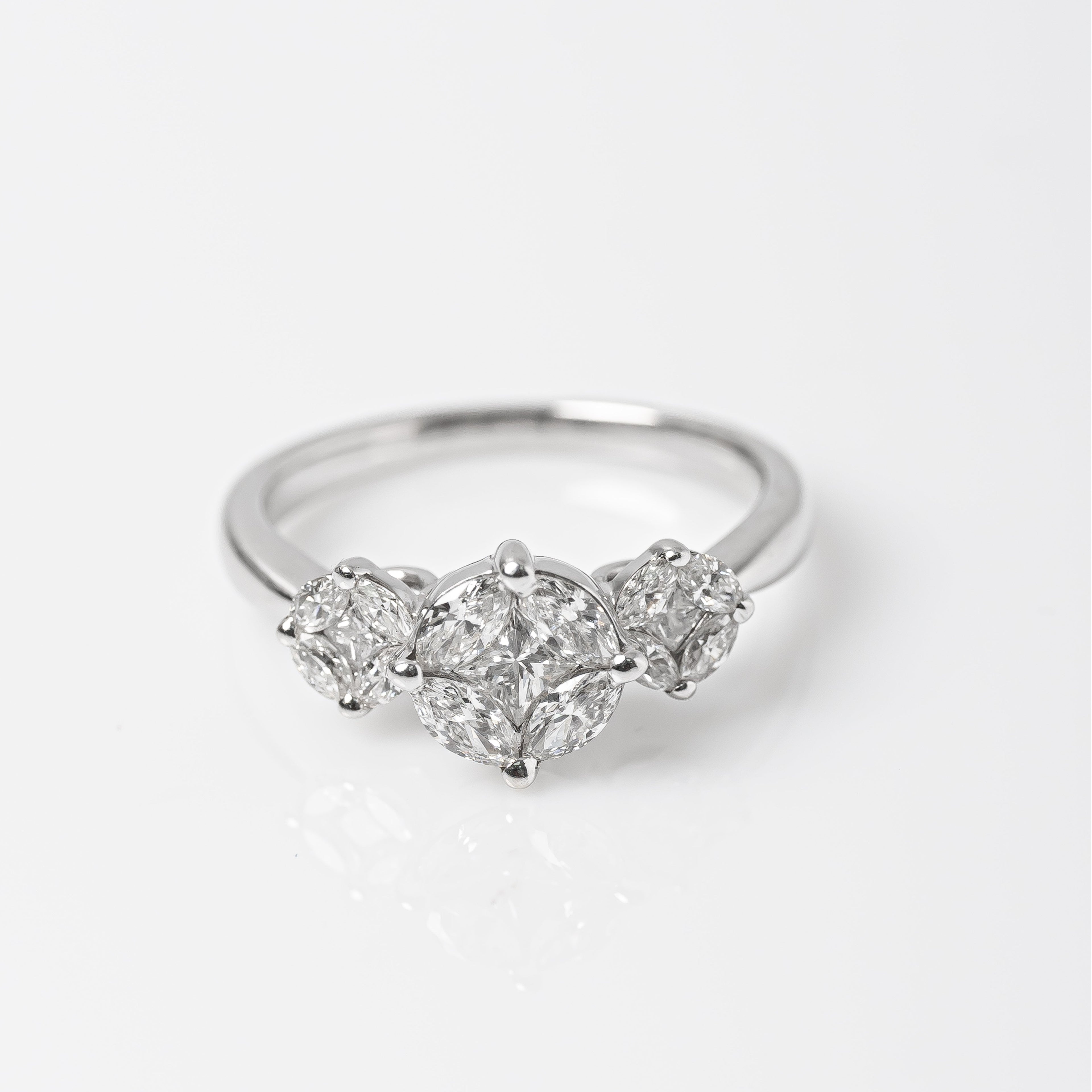 Anillo Rombo Diamante Nat Talla 6 3/4