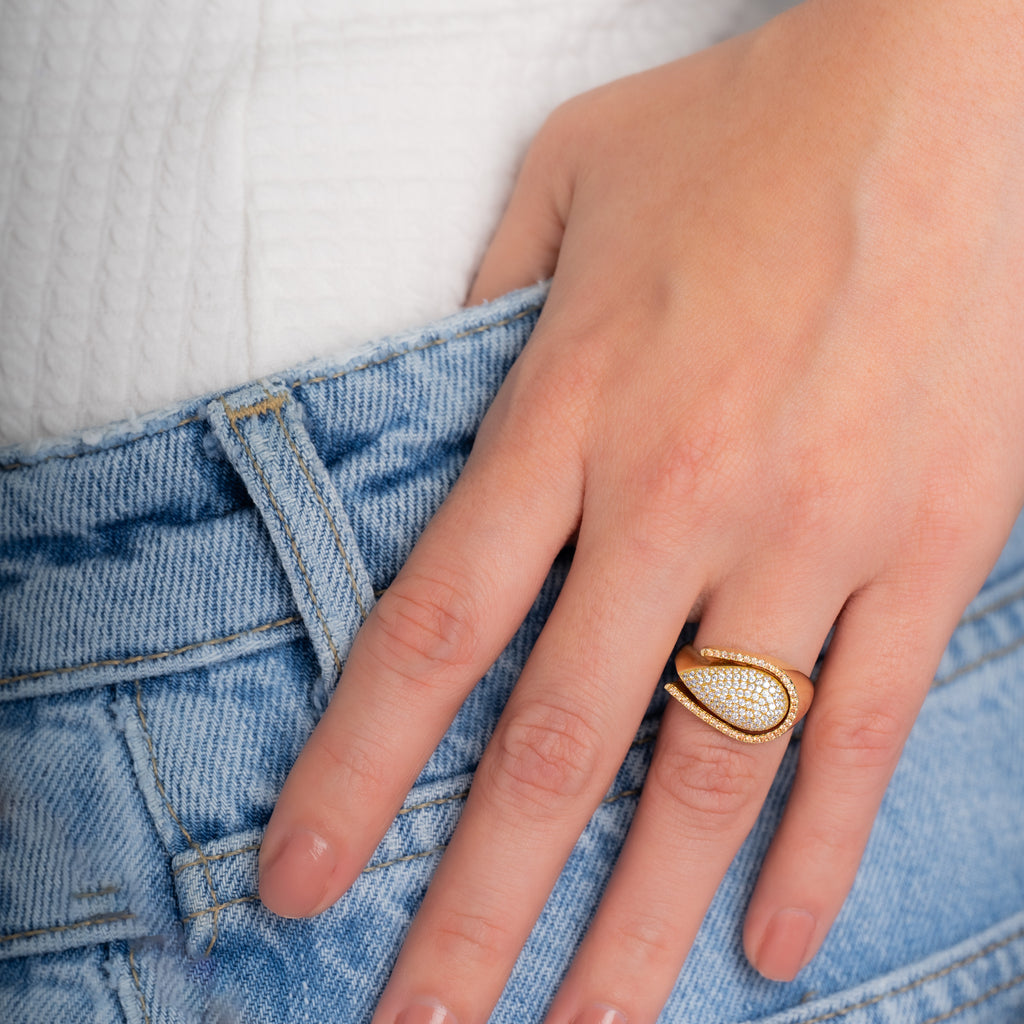 Anillo Gota Casting Talla 6 1/4
