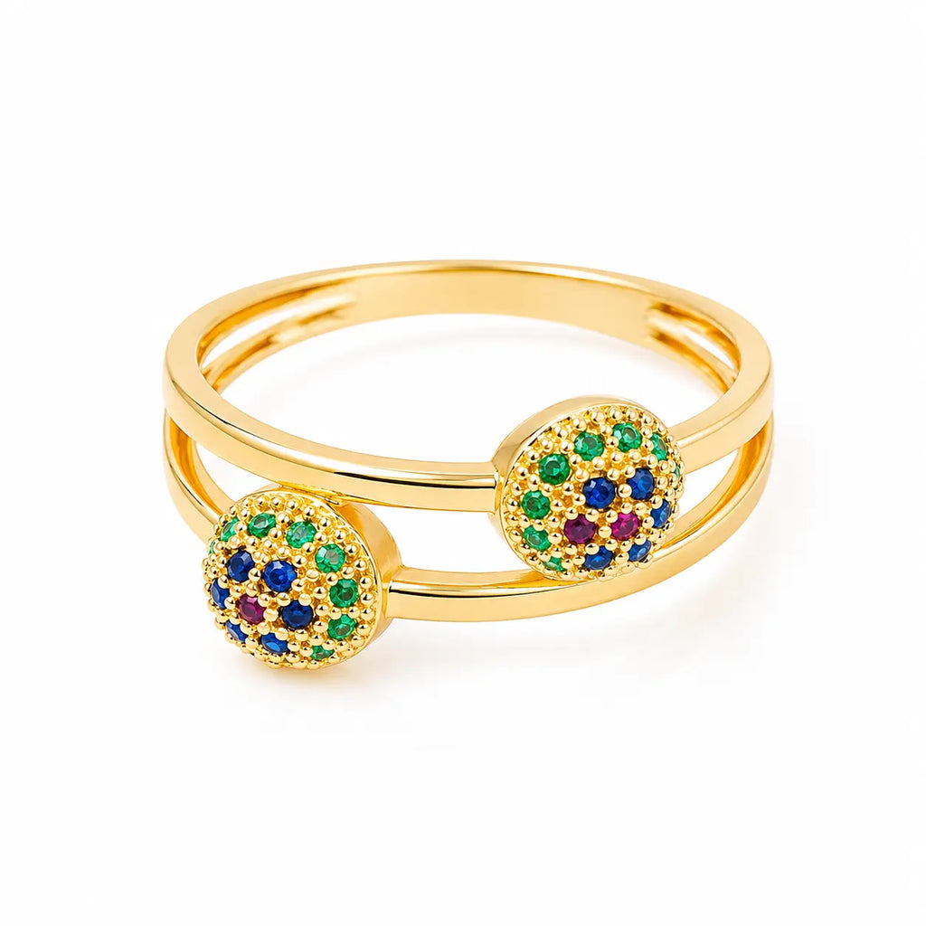 Anillo Bolas De Fuego Talla 7 1/4
