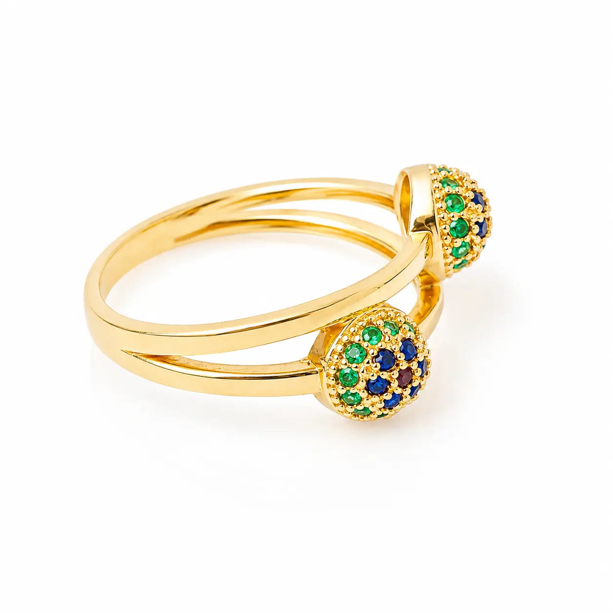 Anillo Bolas De Fuego Talla 7 1/4