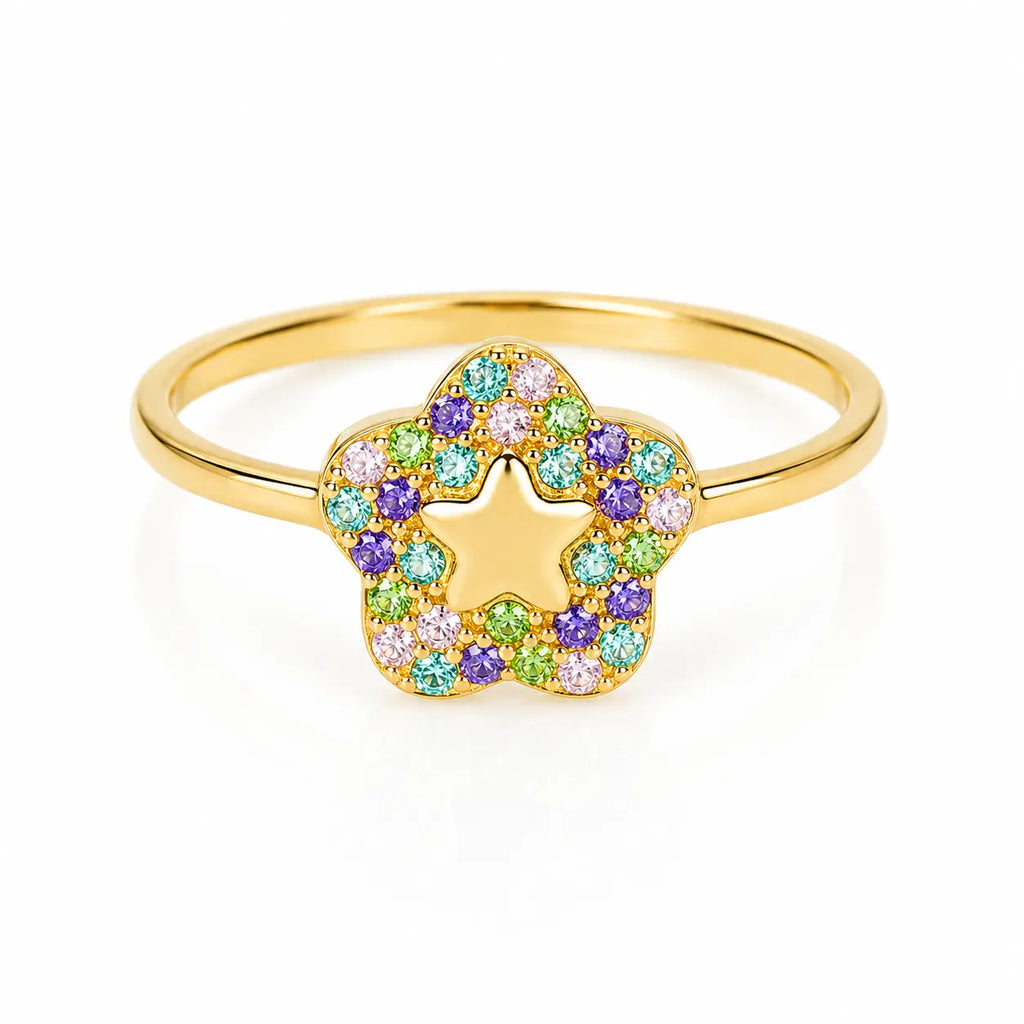 Anillo Estrella Pastel Talla 8
