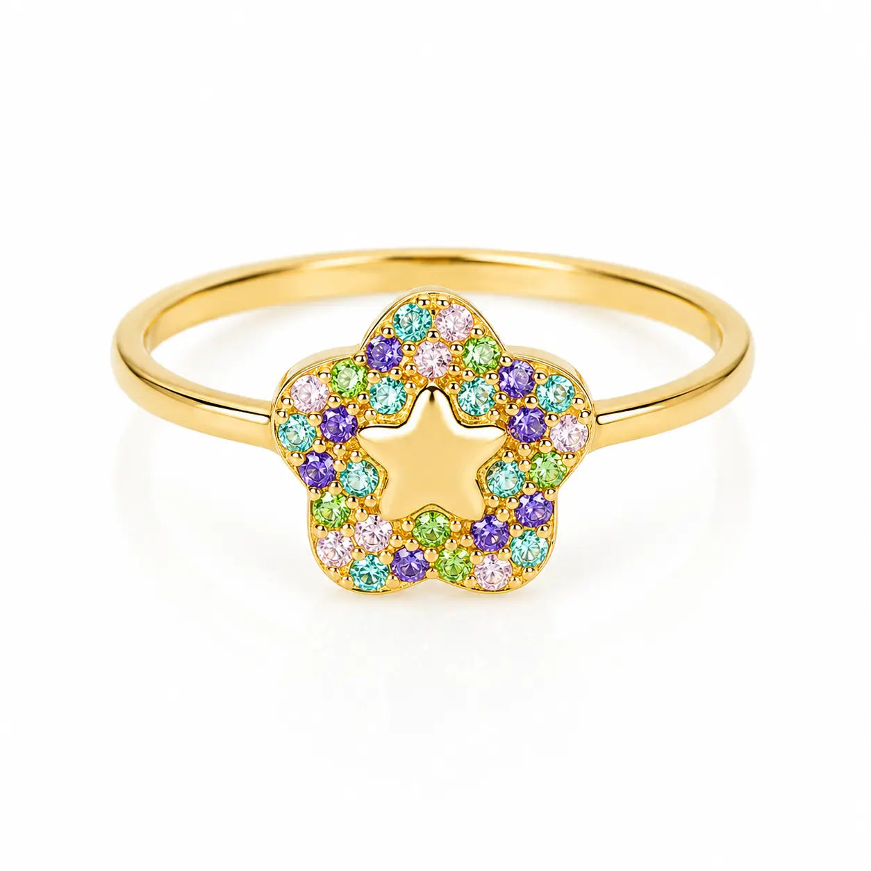 Anillo Estrella Pastel Talla 8