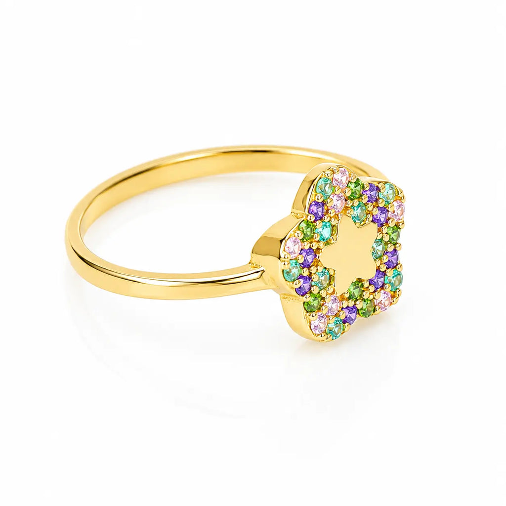 Anillo Estrella Pastel Talla 8