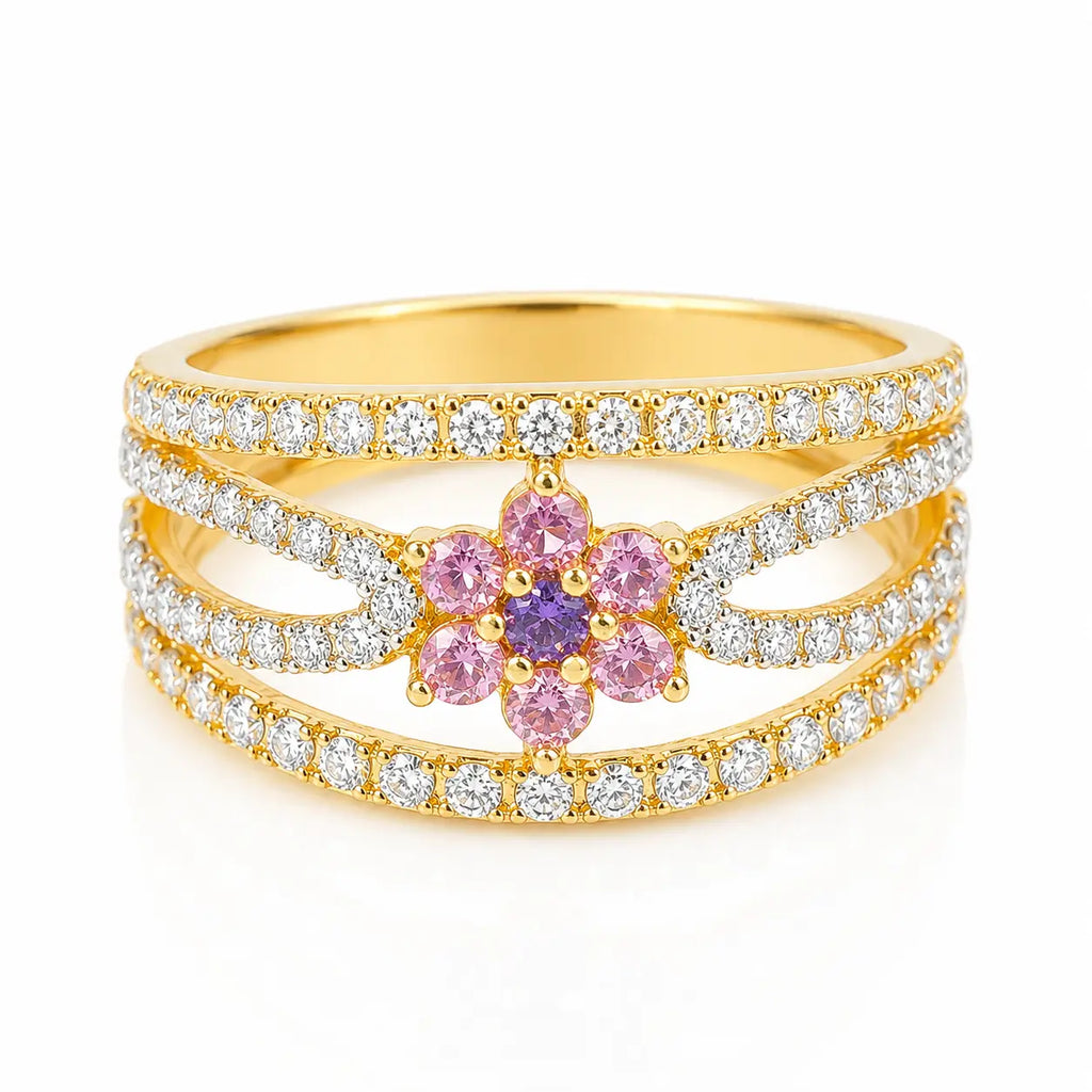 Anillo Flor Casting Talla 6 3/4