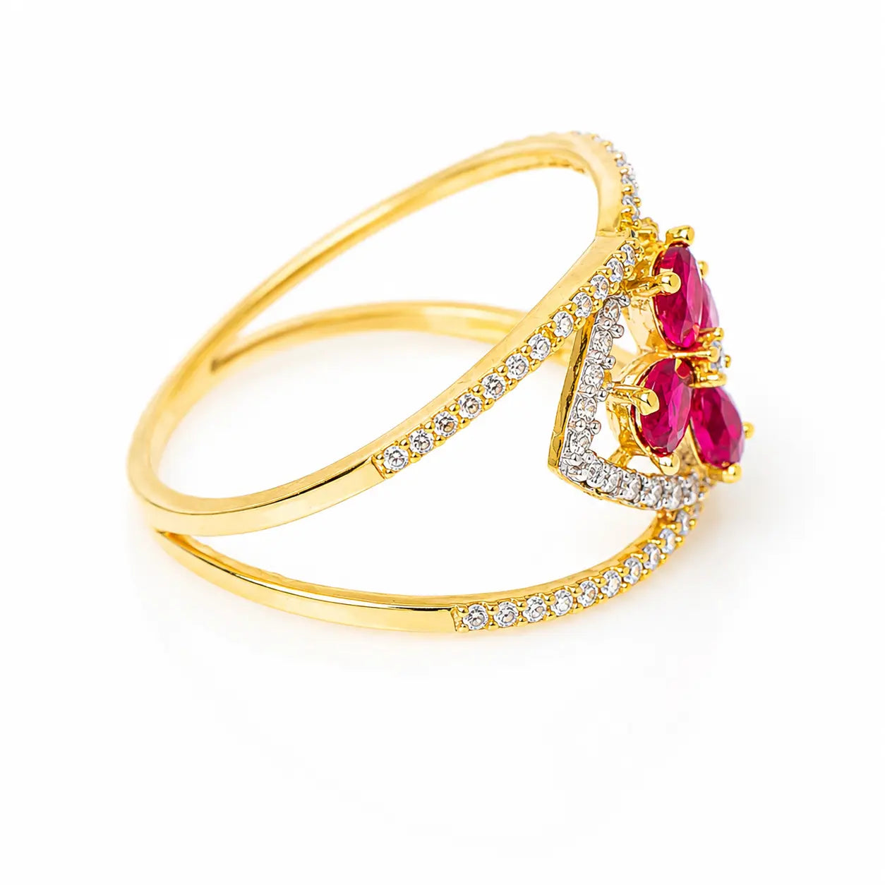 Anillo Flor Fucsia Talla 7
