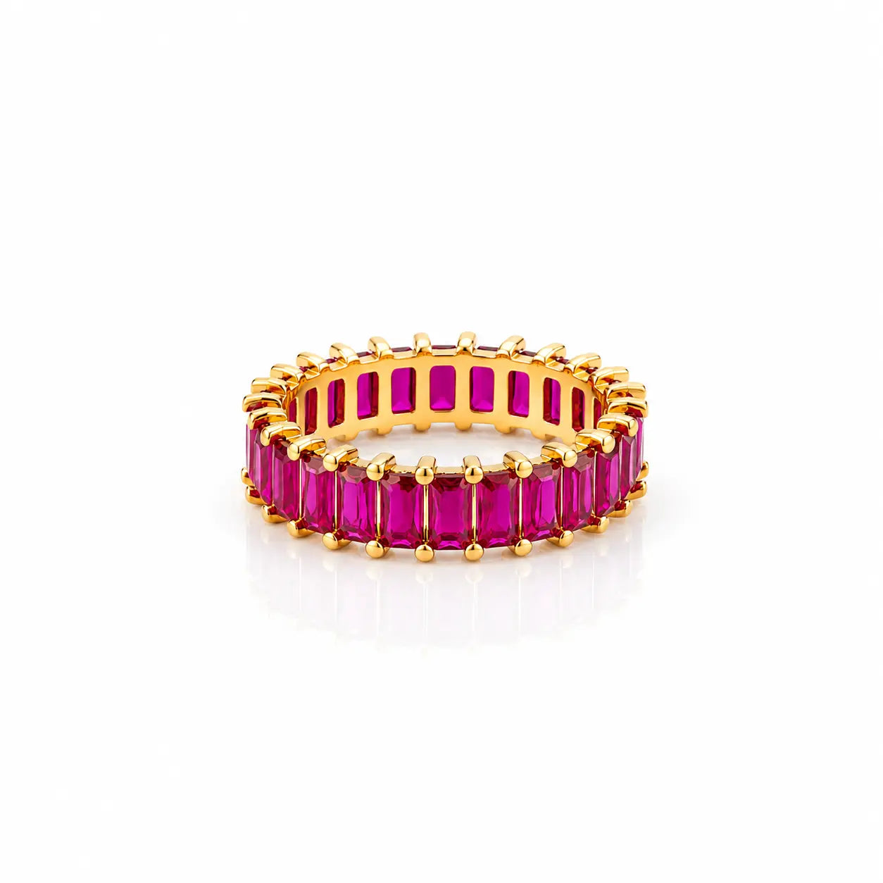 Anillo Rueda Fucsia Talla 6