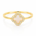 Anillo Trébol Blanco Talla 8