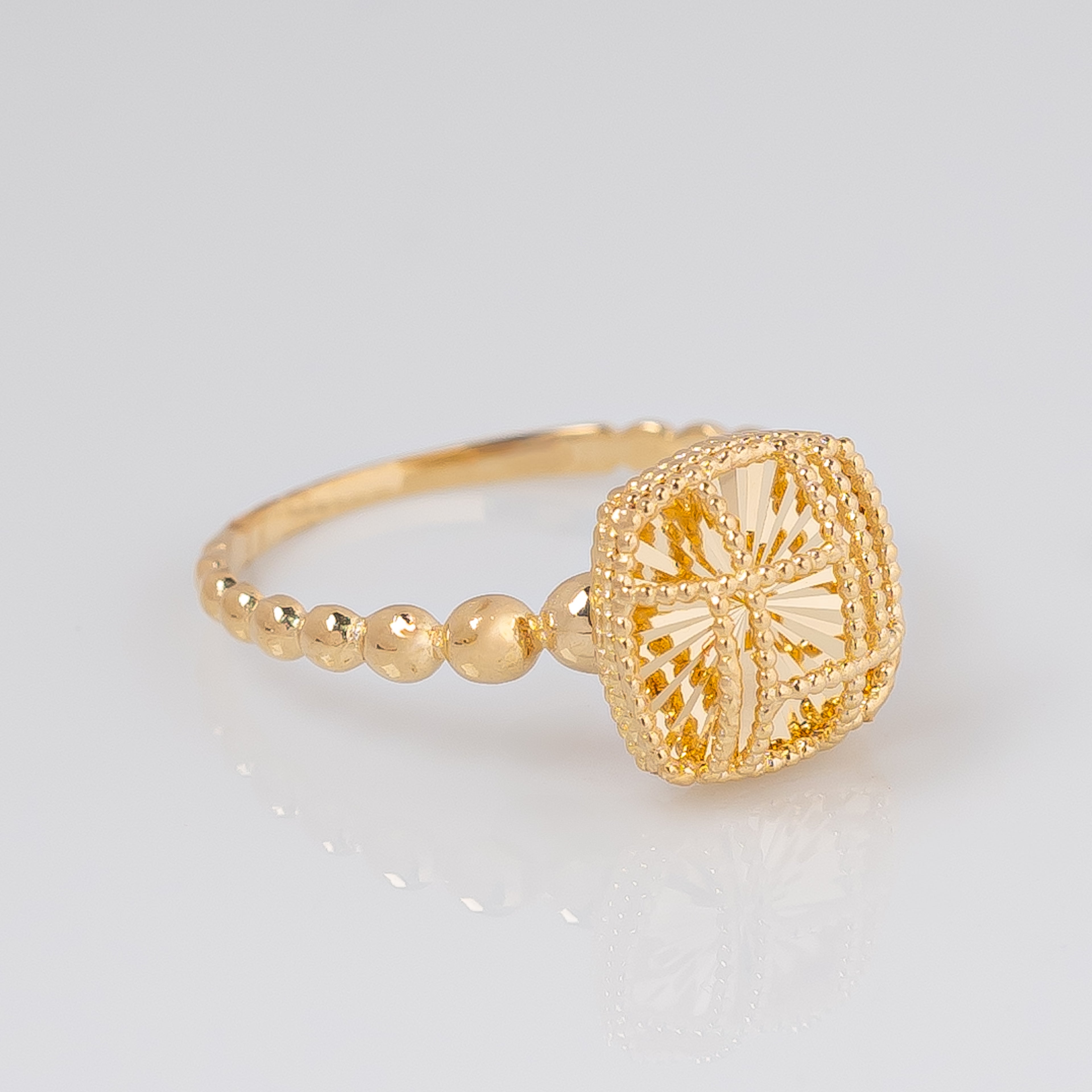 Anillo Cubo Diamantado Talla 6