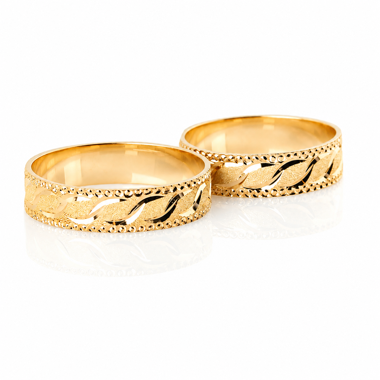Anillos De Boda Mate Y Diamantados