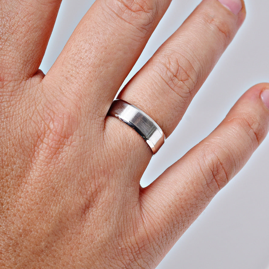 Anillos de Boda Blancos Mate y Circon