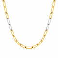 Cadena Paper Clip Tres Oros 45cm