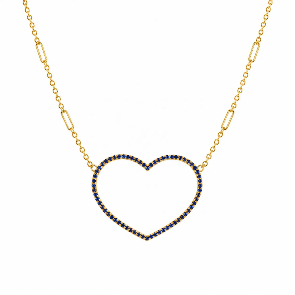 Cadena Silueta Corazon 40cm