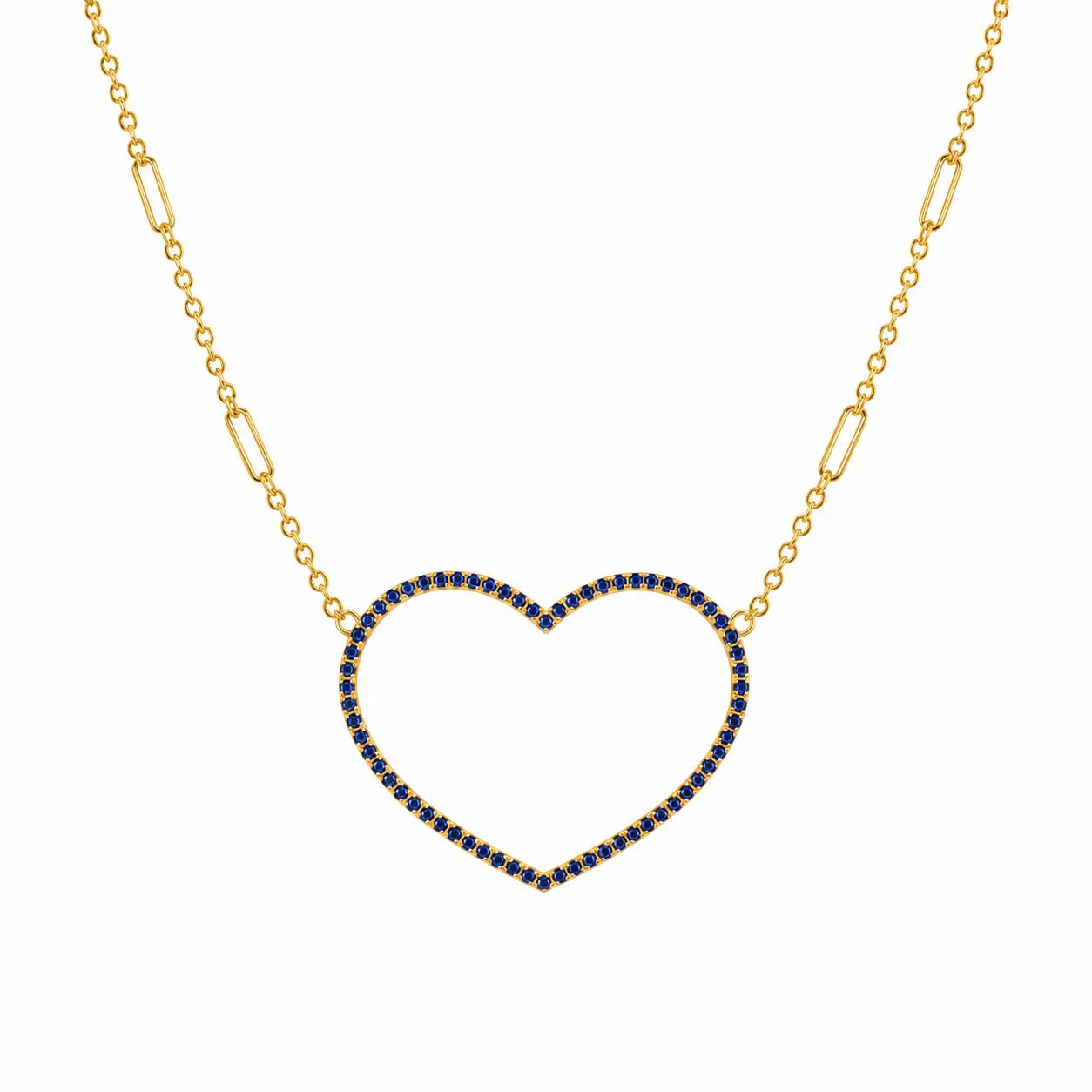 Cadena Silueta Corazon 40cm