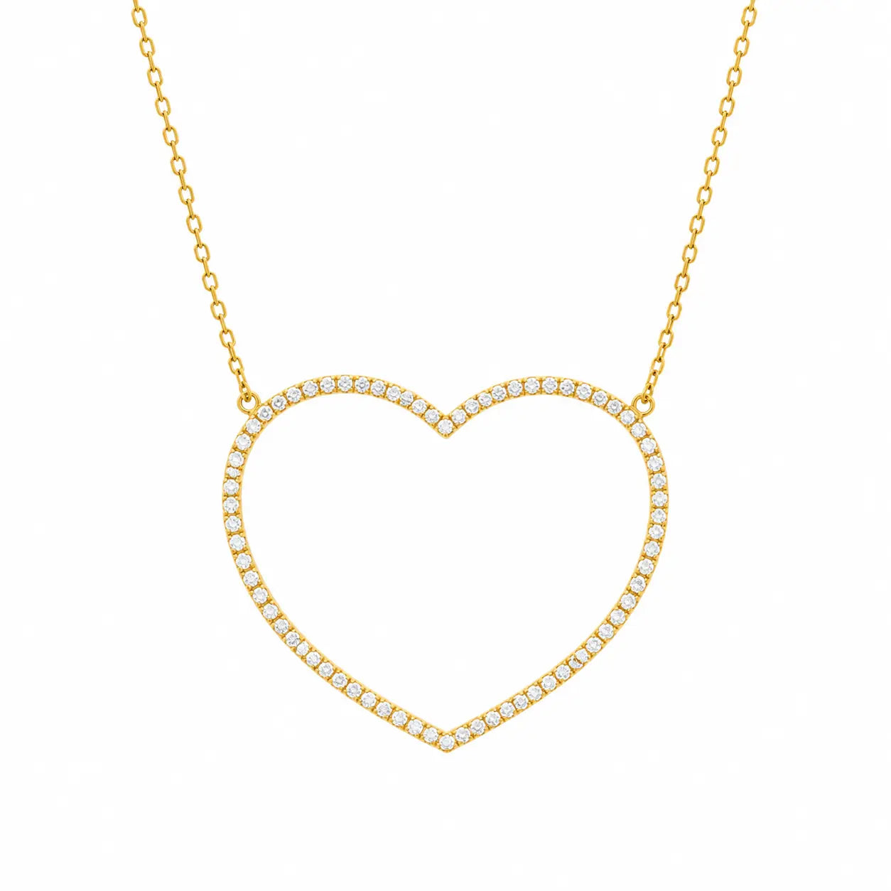 Cadena Silueta Corazon 45cm
