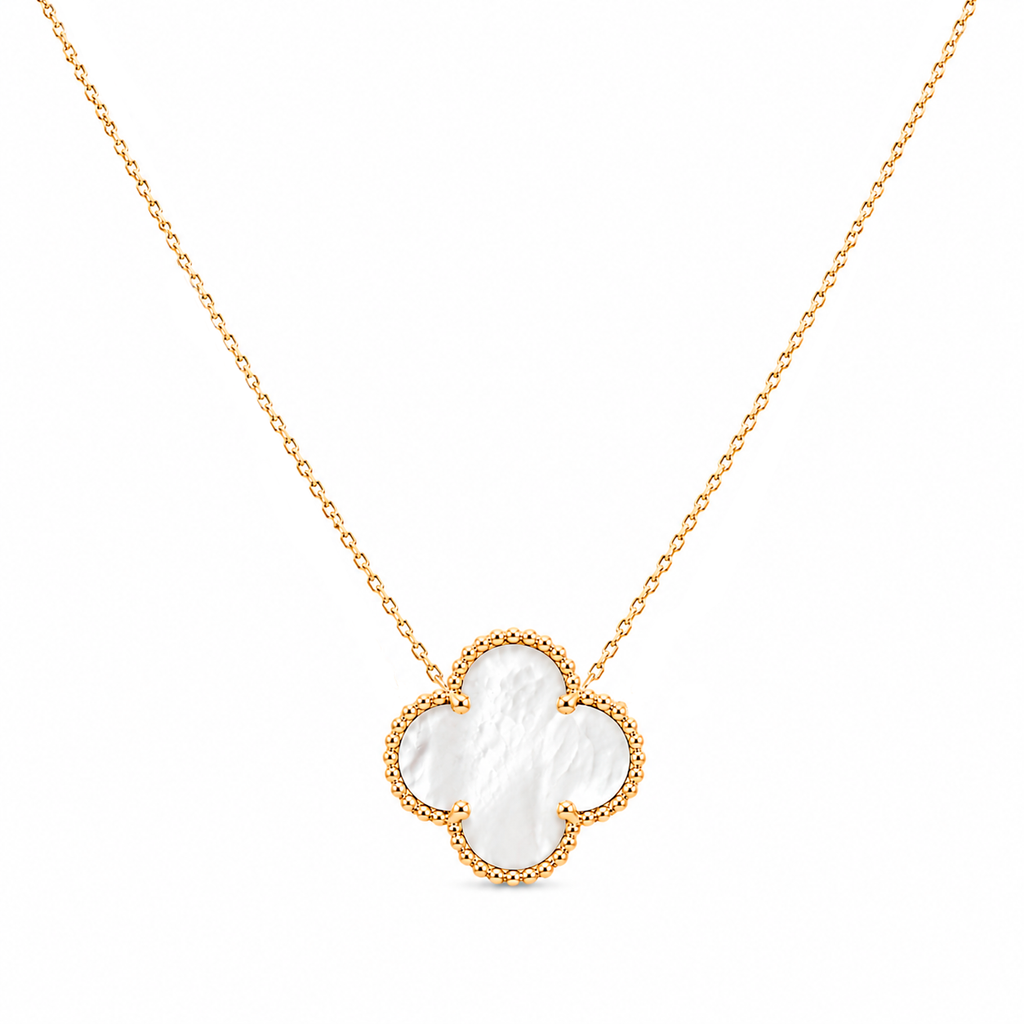 Cadena Trébol Blanco  45cm