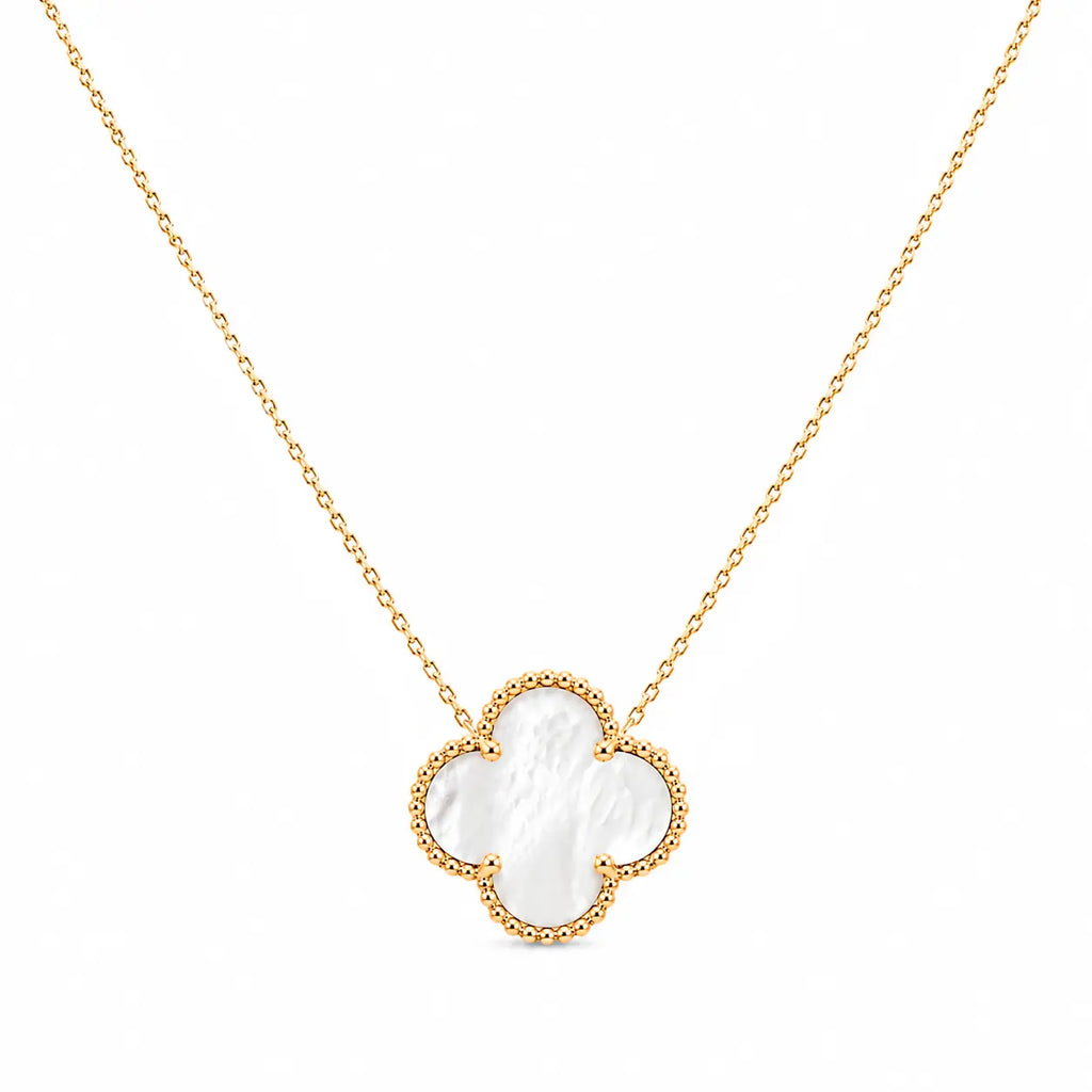 Cadena Trébol Blanco  45cm