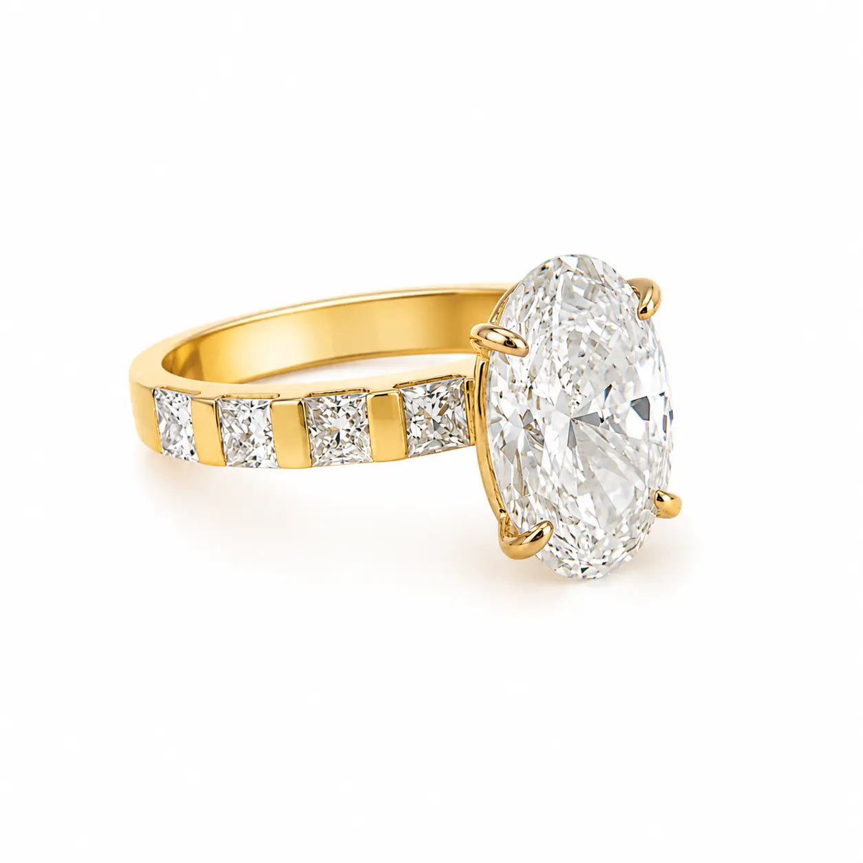 Anillo Oval Compromiso 5ct