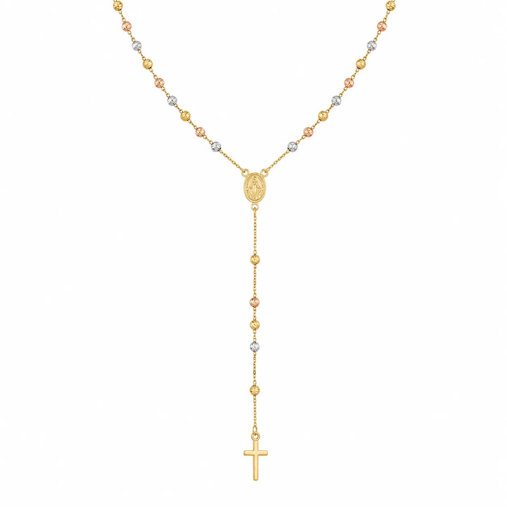 Rosario Tres Oros Diamantado 45cm