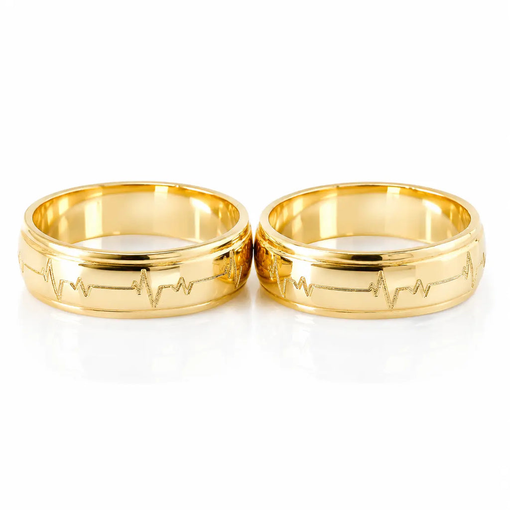 Anillos de Boda Ritmo Cardiaco