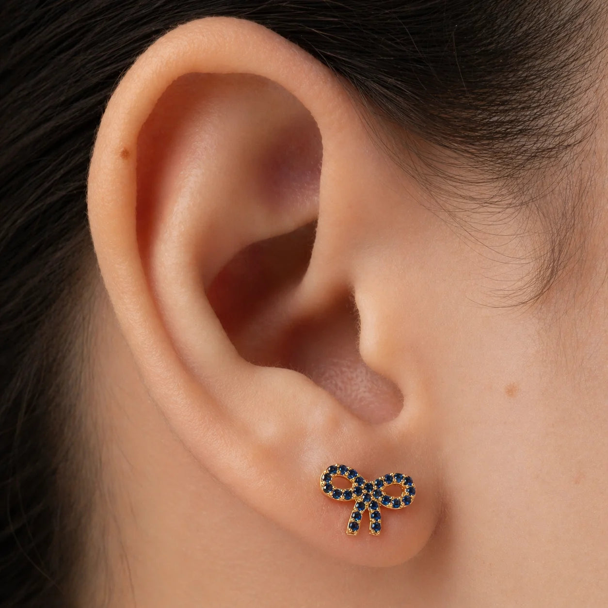 Topos Moño Azul 7.8mm