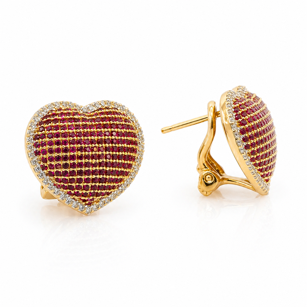 Topos Clip Corazon Casting Fucsia 1.7cm
