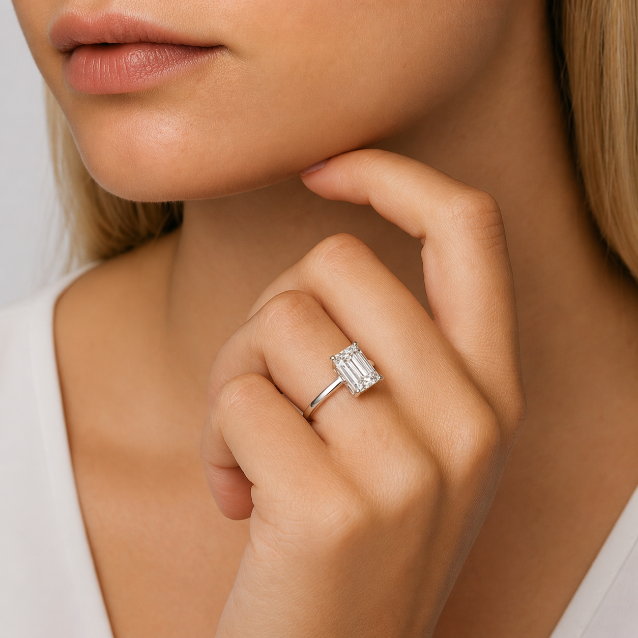 Anillo Diamante corte Esmerald 3.0ct