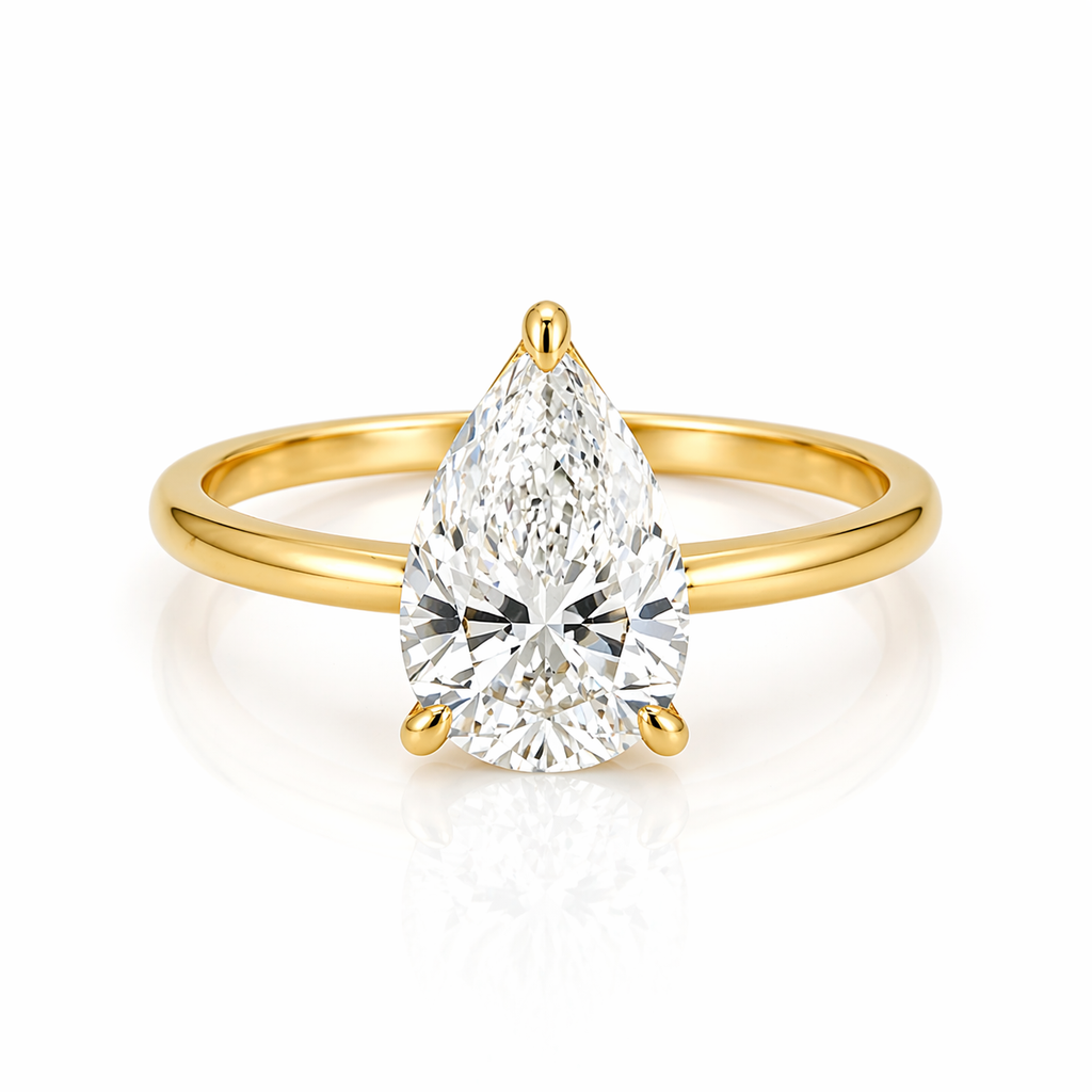Anillo Pera Real 3.0ct