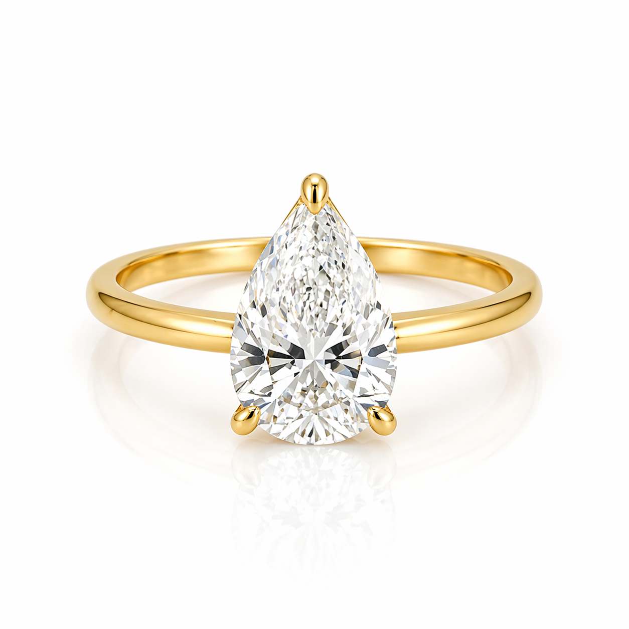 Anillo Pera Real 3.0ct