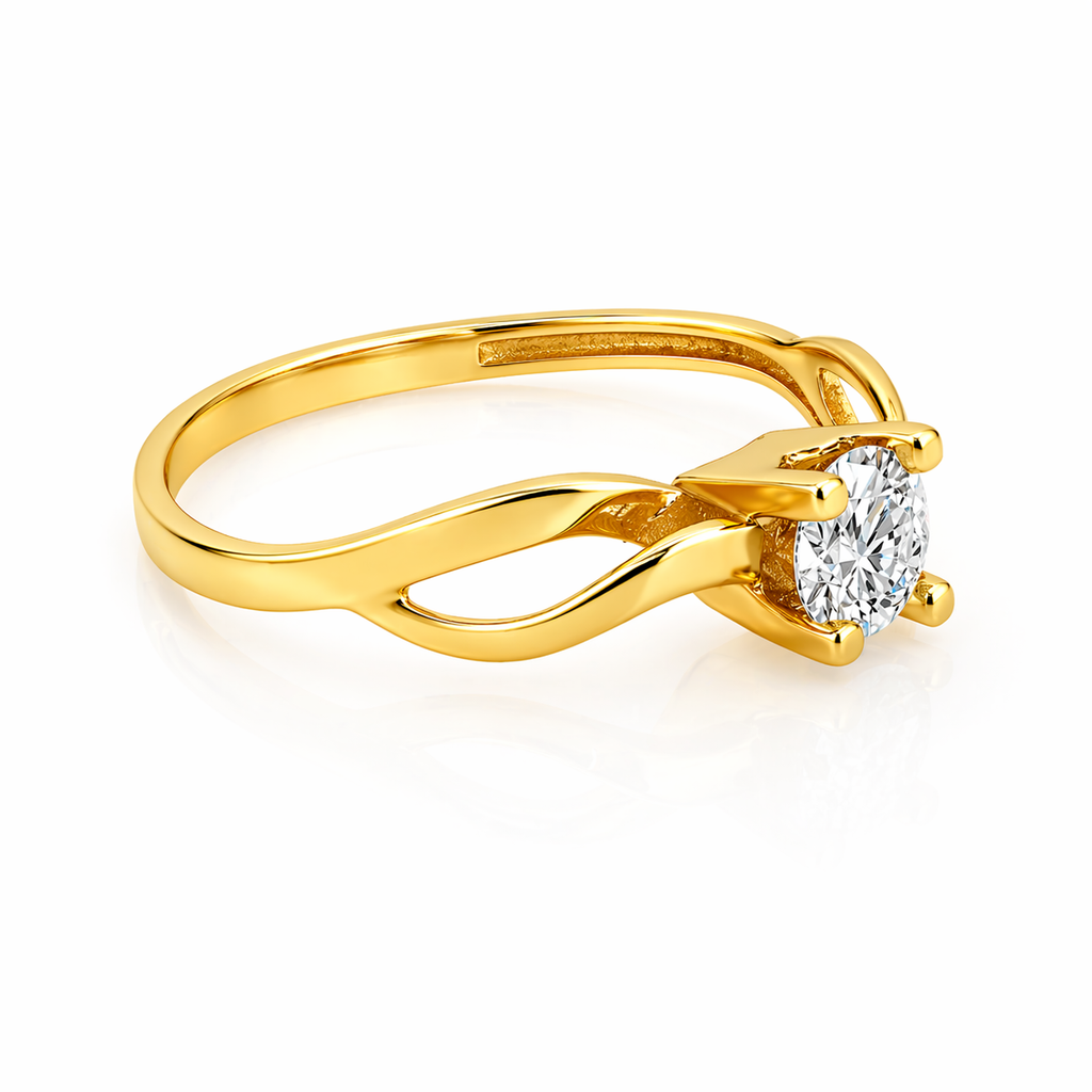 Anillo Solitario Entrelazado 0.50ct