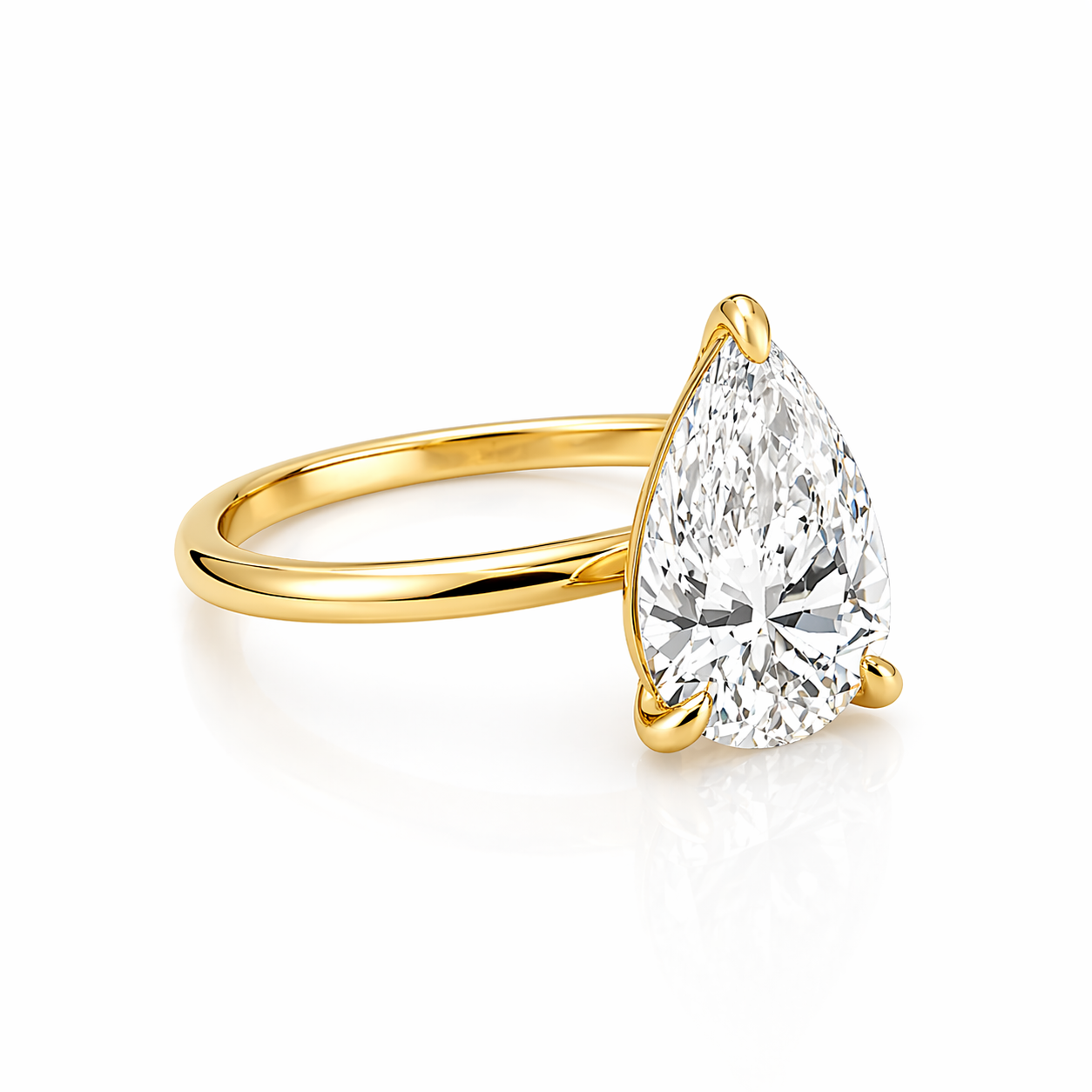 Anillo Pera Real 3.0ct