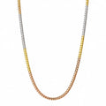 Cadena Tejido Veneciano Tres Oros 45cm