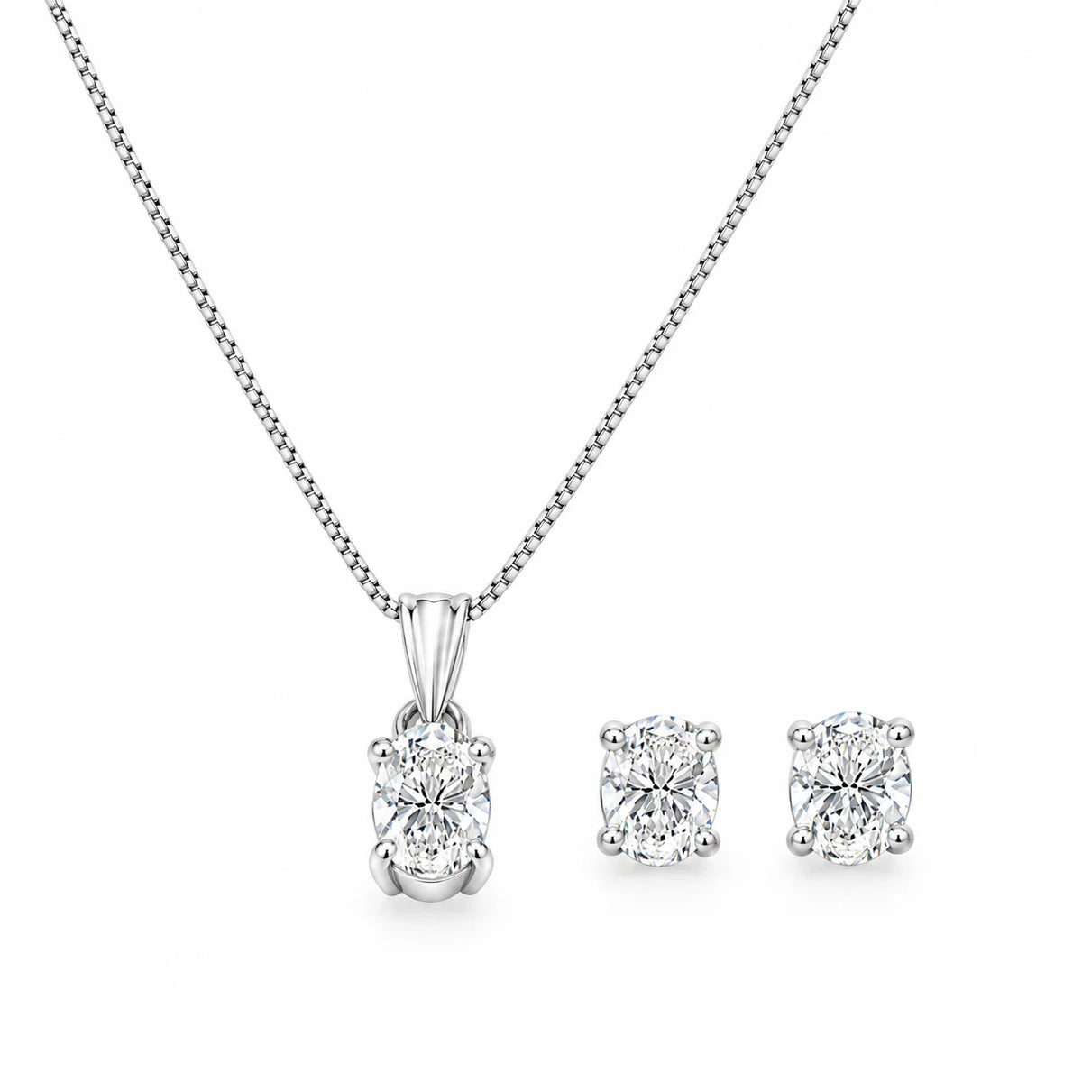 Set Diamantes Lab. Oval