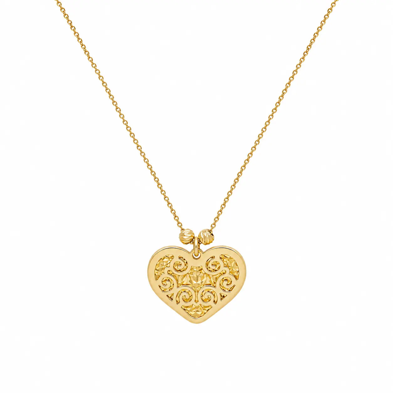 Cadena Corazon Filigrana 42cm