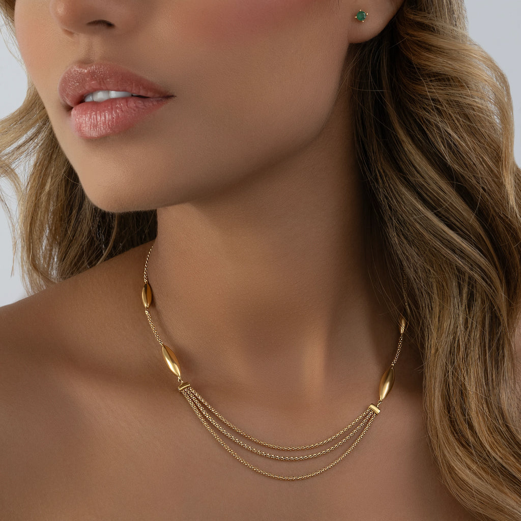 Cadena Tejido Cordon Oval 45cm