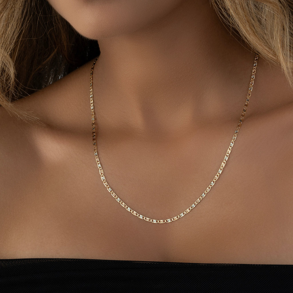 Cadena T.Plano Diamantado 45cm