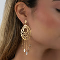 Aretes Colgantes Filigrana 8cm
