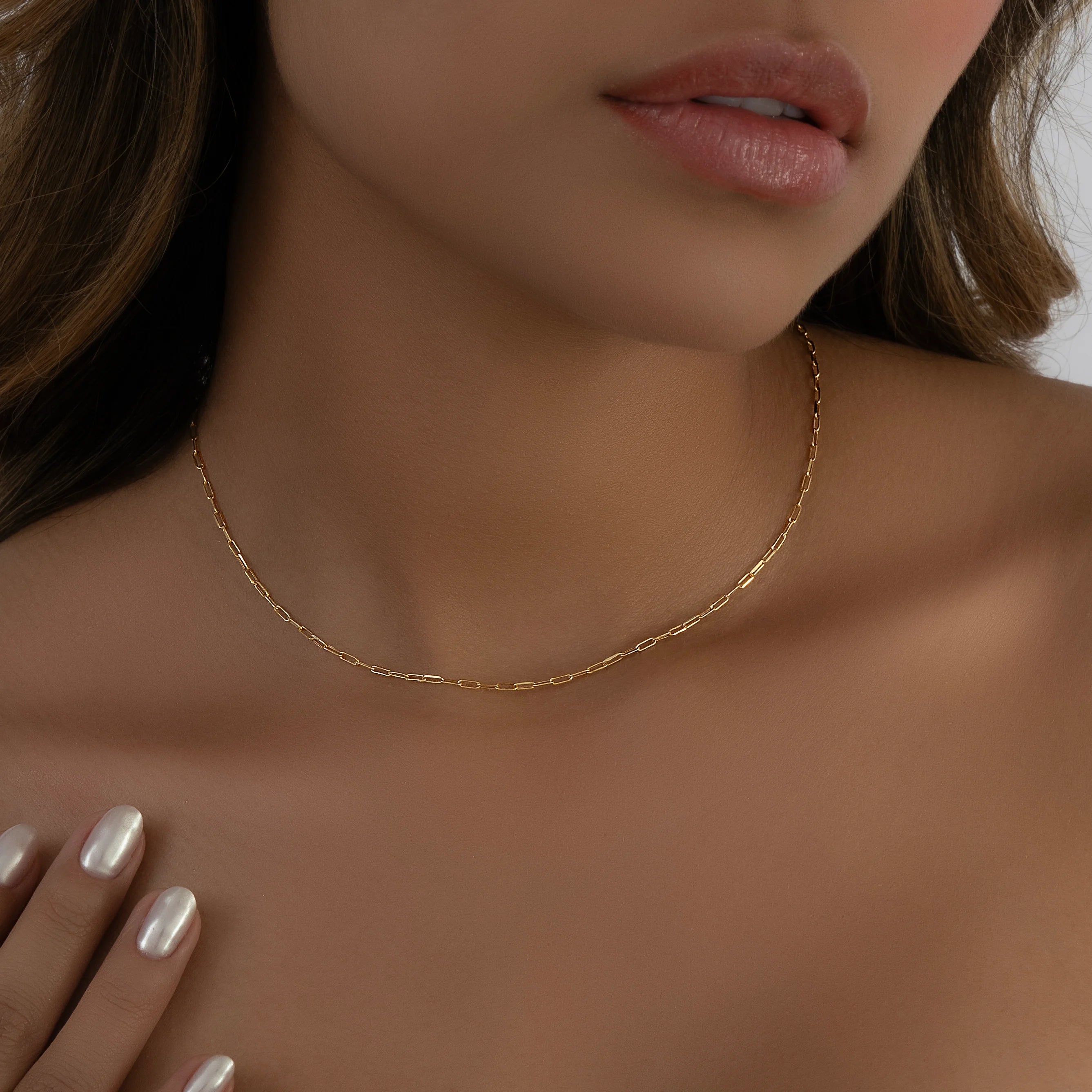 Cadena Tejido Paper Clip 40cm