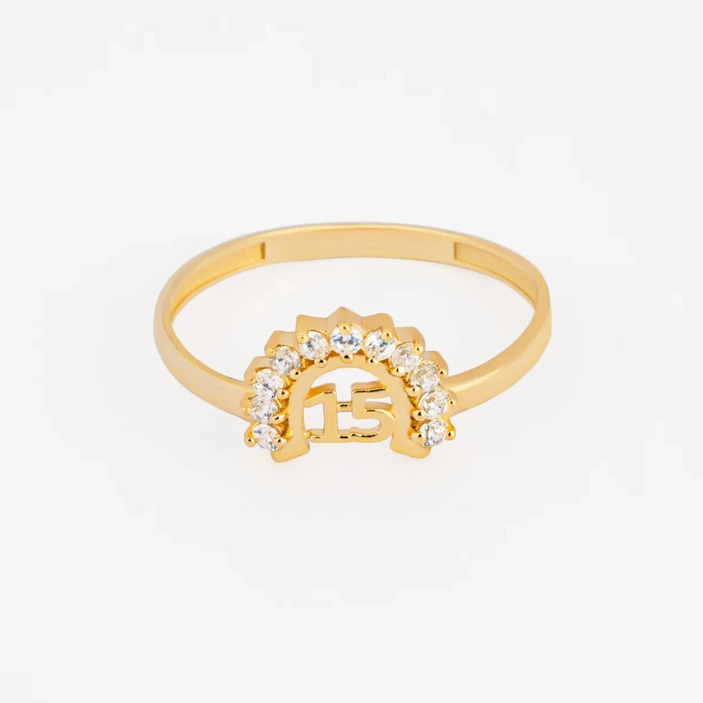 Anillo Arco 15 Años Talla 7 3/4