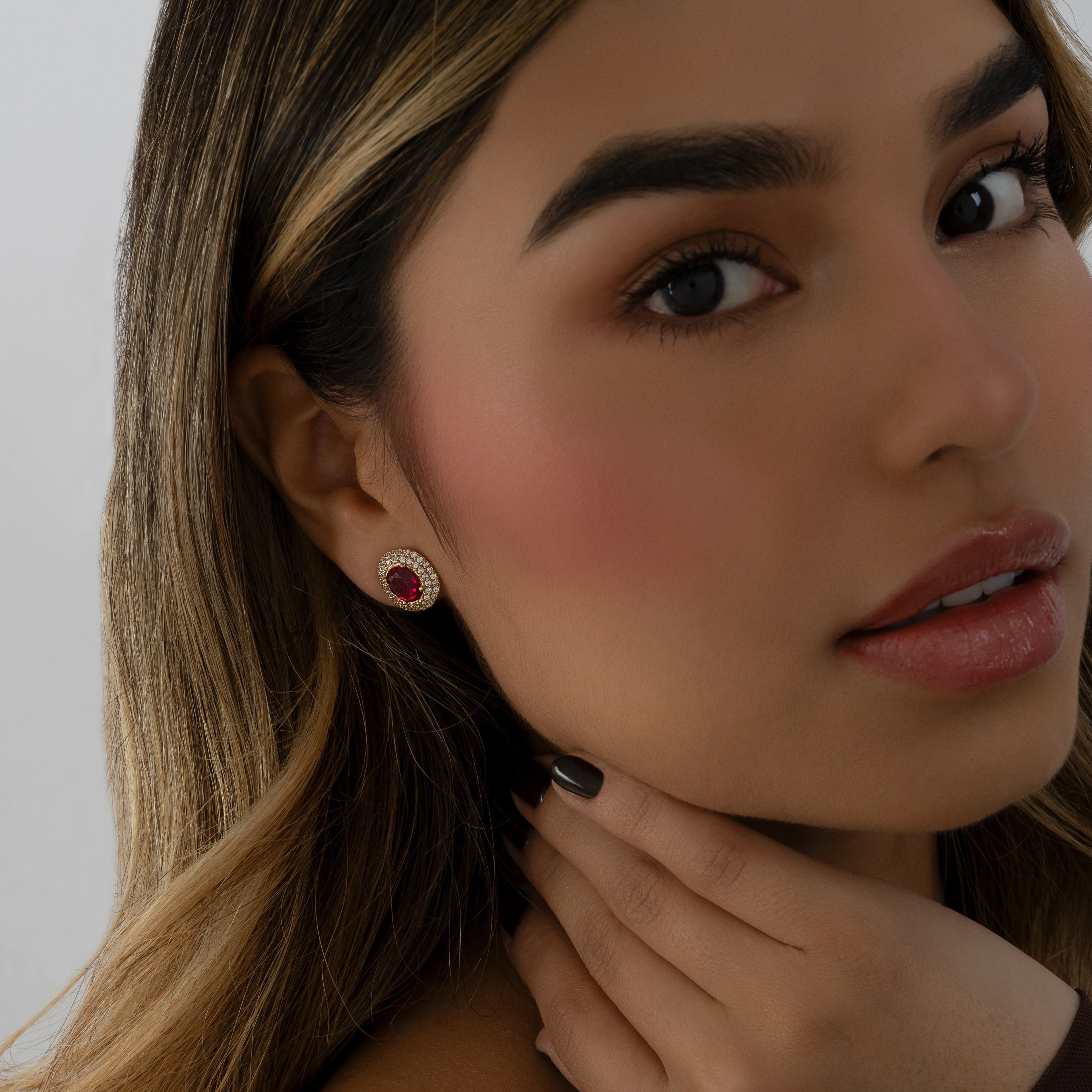 Topos Oval Fucsia 1.3cm