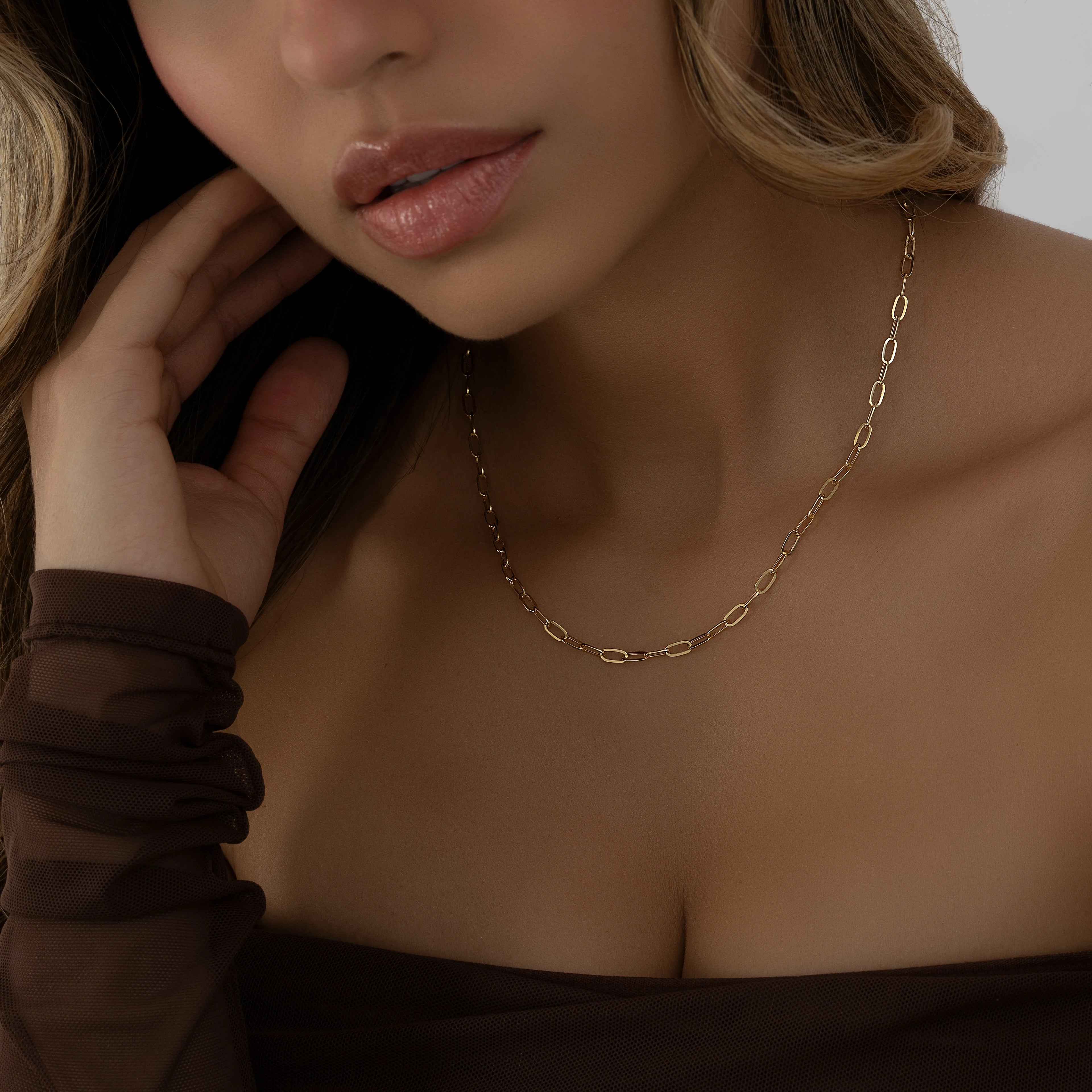 Cadena Paper Clip 45cm