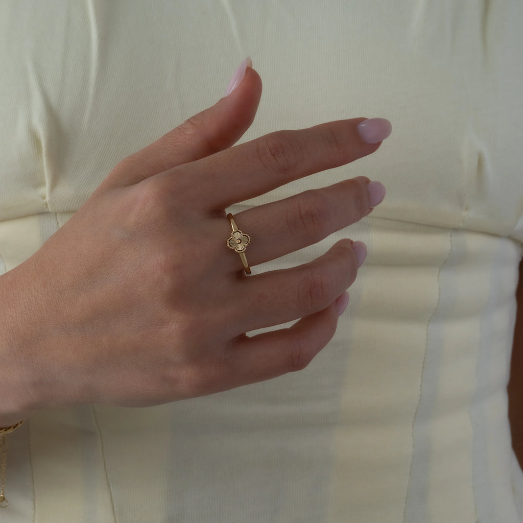 Anillo Trébol Diamantado