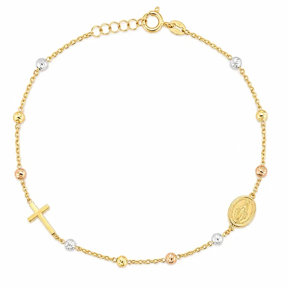 Pulsera Denario Tres oros 18cm