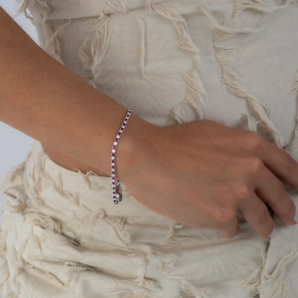 Pulsera Tennis Red 18cm