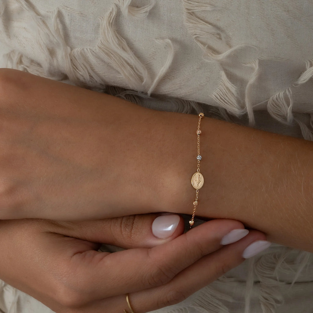 Pulsera Denario Tres oros 18cm