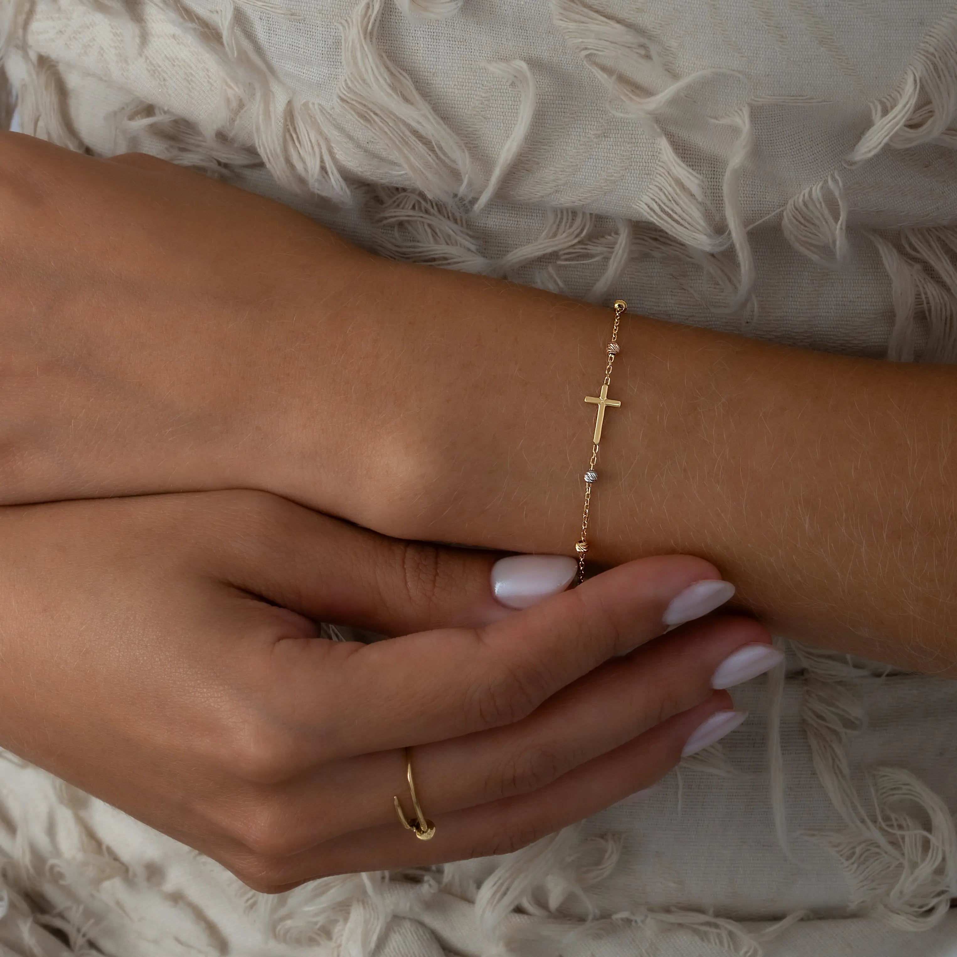 Pulsera Denario Tres oros 18cm