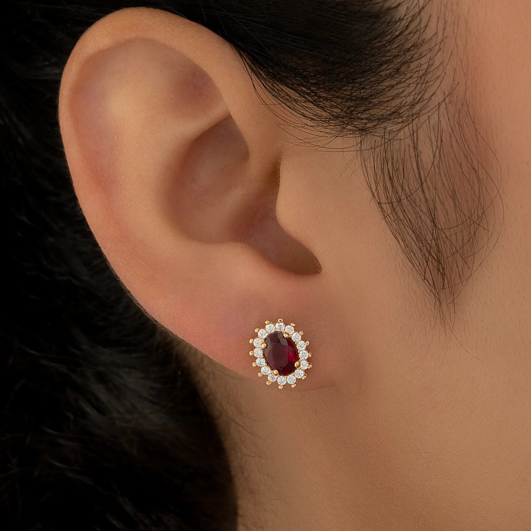 Topos Oval Fucsia 1cm