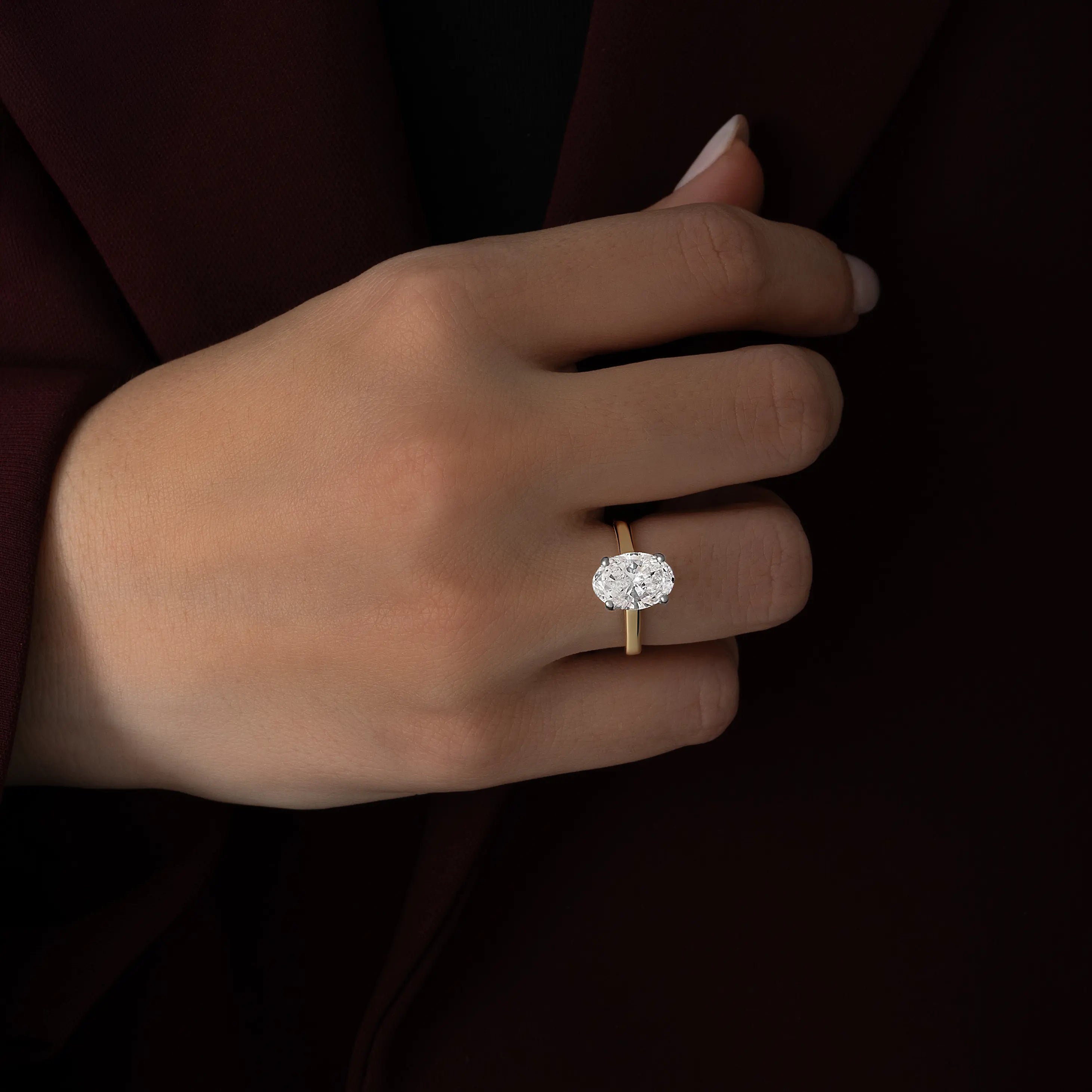 Anillo Oval Bicolor