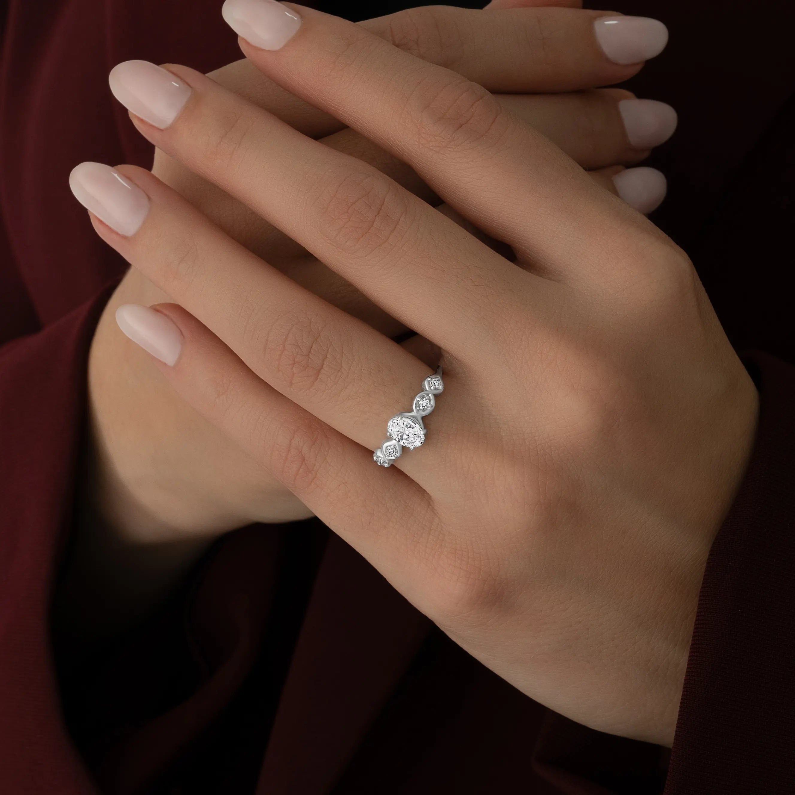 Anillo Ondas Solitario 0.50ct