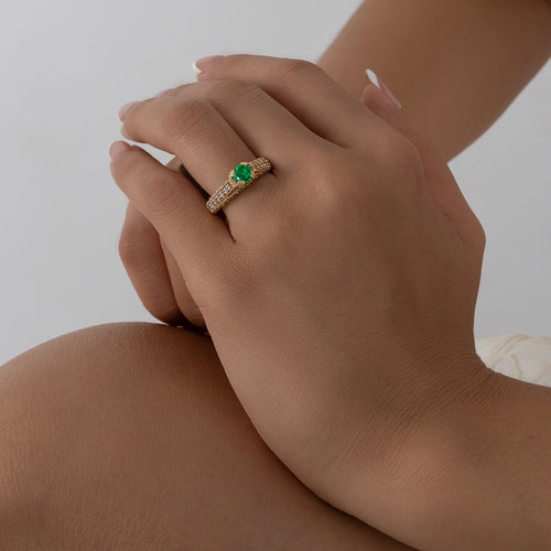 Anillo Cleopatra Esmeralda