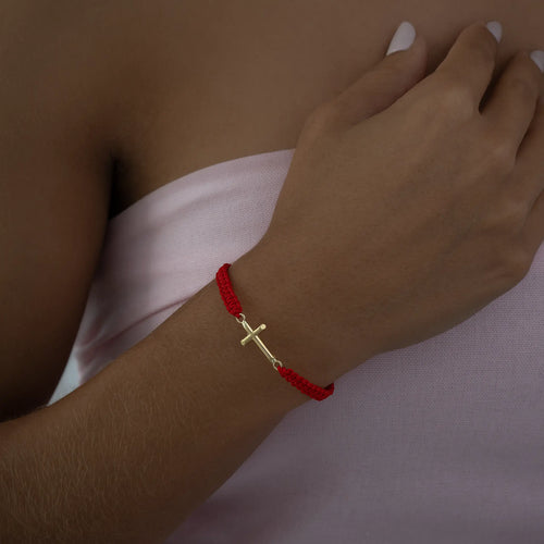 Pulsera Tejida Cruz